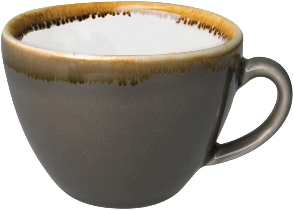 Olympia Kiln Cappuccino-Tasse Rauch, 230 ml, innovatives Design und Funktionen, 6 Stück (1er Pack) S