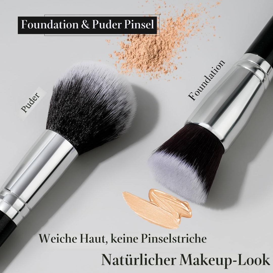 BEILI Pinselset Makeup, Schminkpinsel Set, 30 Stück Professionelle Make up Pinsel Set mit Detail Lid