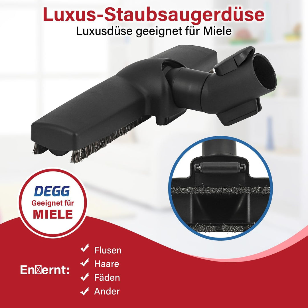 DEGG Parkettdüse - Kompatibel mit Miele Staubsauger - 35 mm - Parkettdüse, Bodendüse, Saugdüse für M