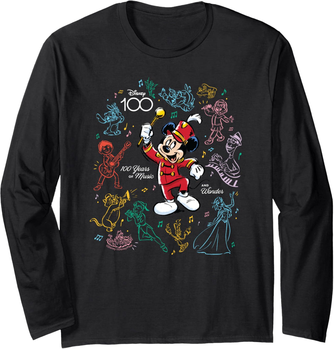 Disney 100 Years of Music and Wonder Mickey’s Music D100 Langarmshirt