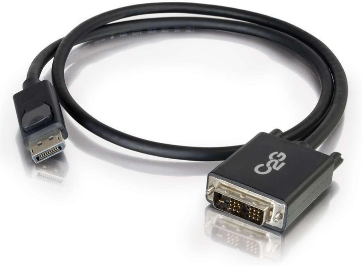 C2G 2m DisplayPort-Stecker auf Single Link DVI-D-Stecker Adapterkabel - Schwarz 2 m, 2 m