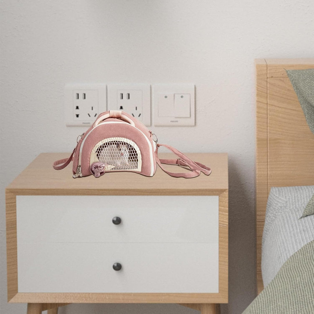 Tragetasche für Kleintiere, für Hamster, Hasen, Igel, Vögel, Kleintiere, mit Reissverschluss, atmung