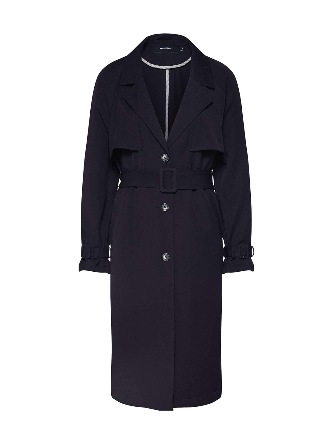 Vero Moda Damen VMDONNAEXPORT SS20 Long Jacket BOOS Trenchcoat, Schwarz, L