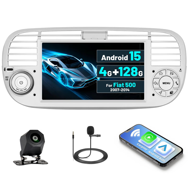 Inefala Android 15 Autoradio für FIAT 500 2007－2015