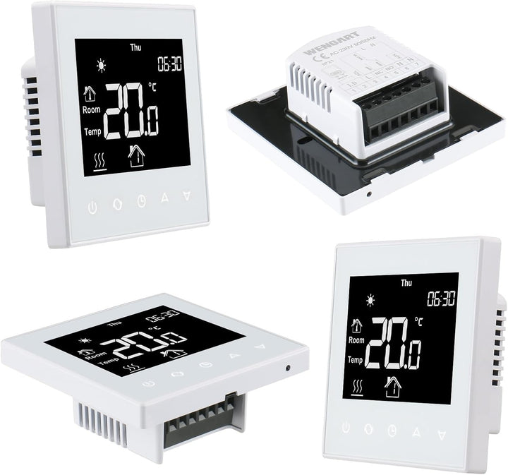 Wengart Raumthermostat Thermostat programmierbar WG505,Unterputz für Gas/Wasser Kessel Fussbodenheiz