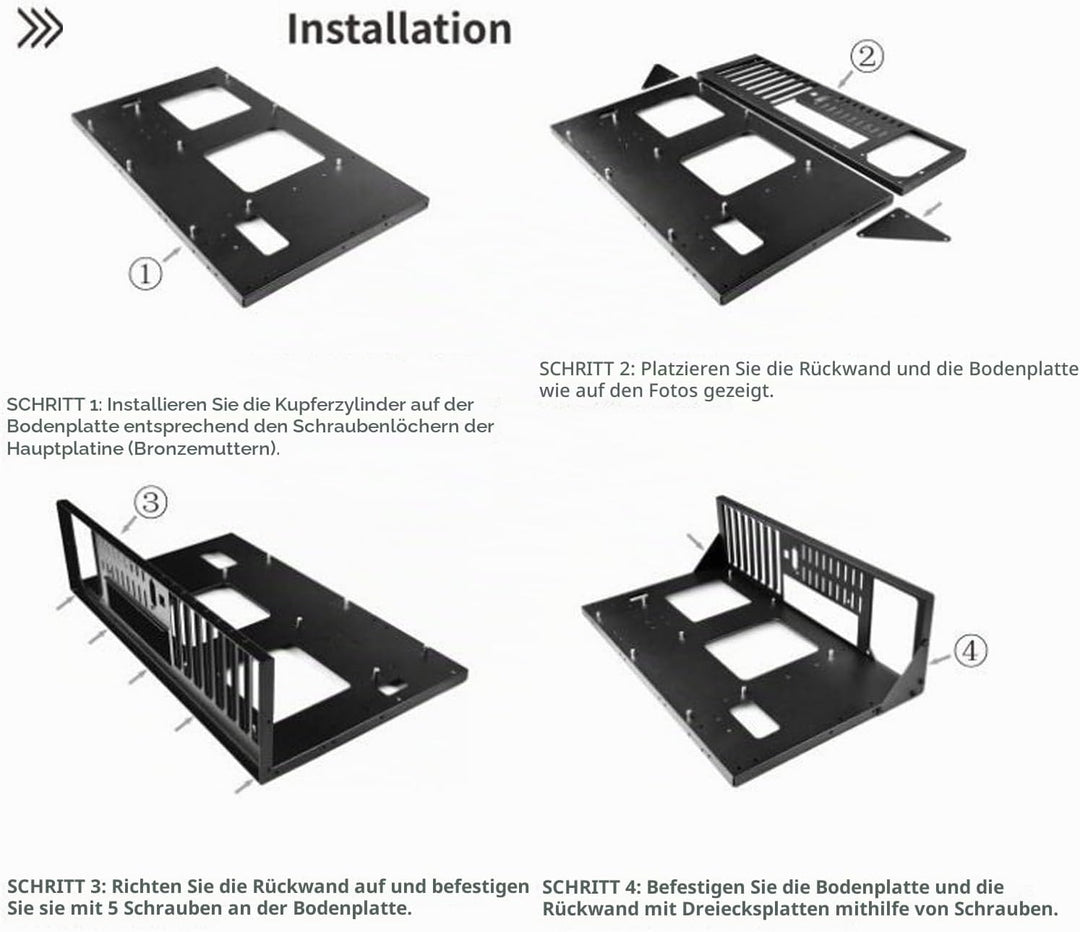 DIY-Gaming-Computergehäuse, Offenes Gehäusegehäuse für ATX/M-ATX/ITX-Motherboards, Weitgehend Wärmea