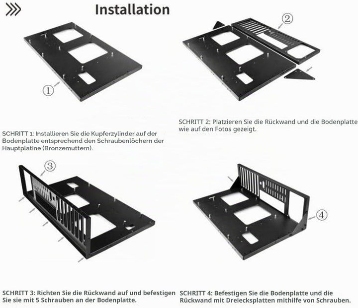 DIY-Gaming-Computergehäuse, Offenes Gehäusegehäuse für ATX/M-ATX/ITX-Motherboards, Weitgehend Wärmea