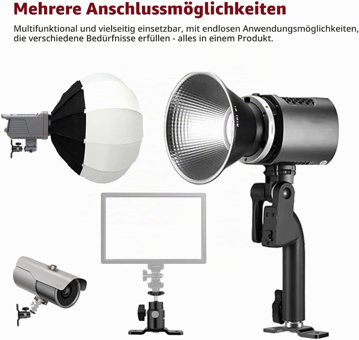 RAYWOWO T-Form verstellbare Metall-Kamera-Wandhalterung, Lautsprecher-Wandhalterung, mit 1/4“ Schrau