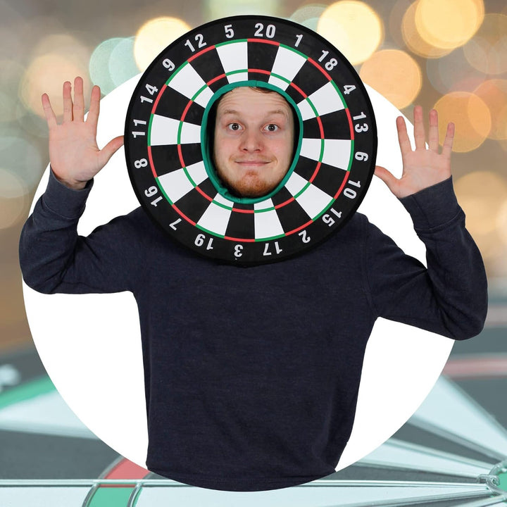 DARTSCHEIBE KOSTÜM HUT UNISEX DARTSCHEIBE NEUHEIT SPORT ZUBEHÖR MIT BEFESTIGTER KAPUZE PERFEKT FÜR J