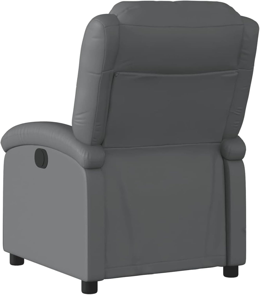 Homgoday Komfortables Liegesofa mit Kunstlederbezug Grau - 71x86,5x99,5 cm - Wohnzimmer oder Büro Mo