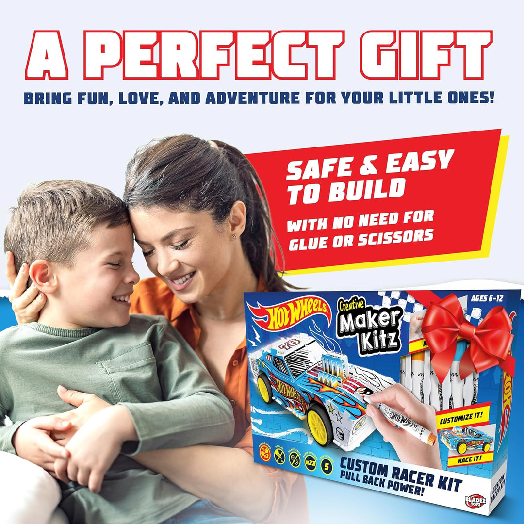 Hot Wheels by Bladez Toyz Auto-Kunst-Set zum Selbermachen für Kinder von 6–12 Jahren mit Markern, Ho