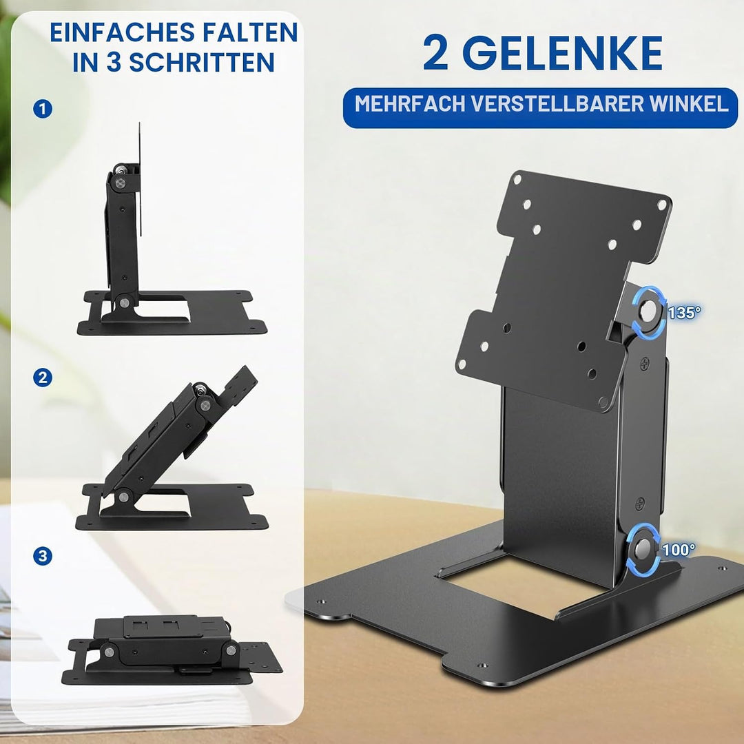 Wearson WS-03S VESA Standfuss für 7-17 Zoll Touchscreens POS und PC Monitore VESA 100x100 75x75mm Mo
