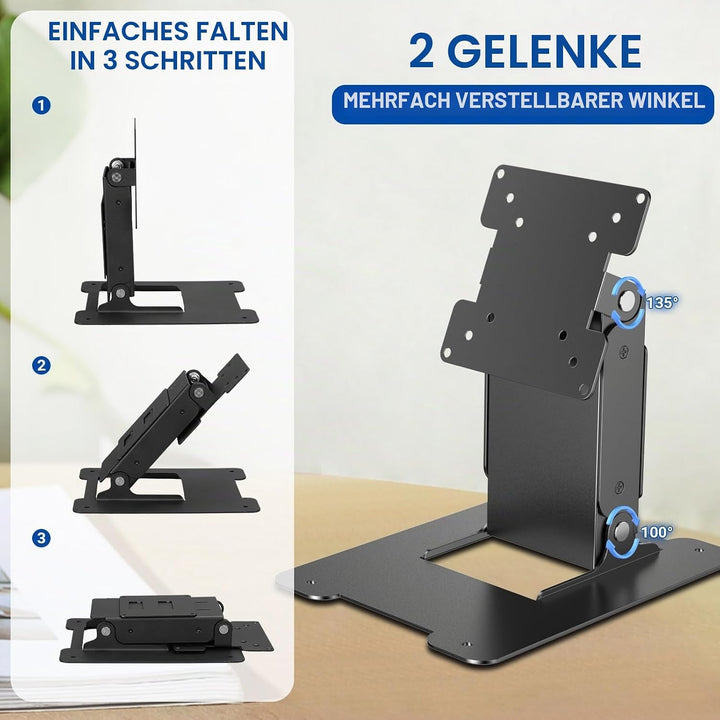 Wearson WS-03S VESA Standfuss für 7-17 Zoll Touchscreens POS und PC Monitore VESA 100x100 75x75mm Mo