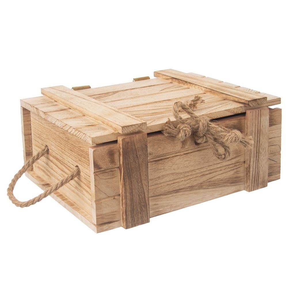 orion group Holzkiste Holztruhe/Geschenkkiste Holzbehälter Behälter Aufbewahrungsbox mit Deckel zur