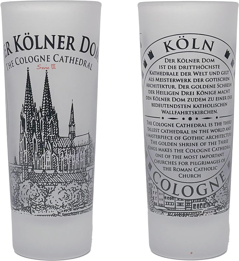 3forCologne Schnapsgläser 6,5cl | 6er Set | Kölner Dom| Pinnchen, Shotgläser, Tequila, Vodka, Obstle