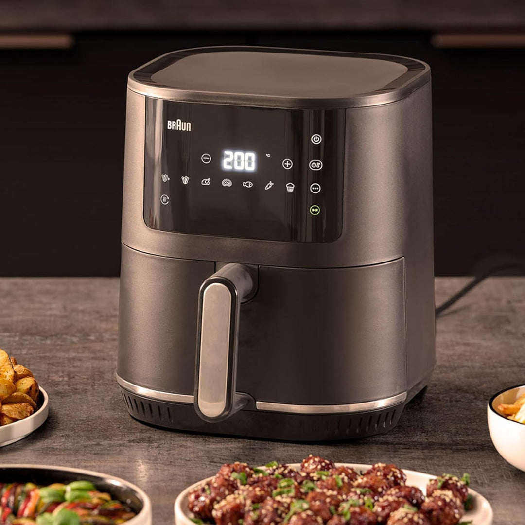Braun Heissluftfritteuse MultiFry 3 HF 3030, 4,3 L, 1500W, digitale Temperaturregelung, 80-200°C, Ti