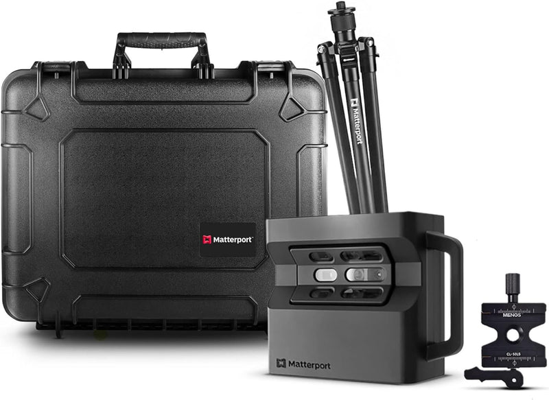 Matterport Pro2 3D 360-Grad-Kamera Paket - Enthält Pro2 3D-Kamera, Stativ, Klemme und tragbare 20-Zo