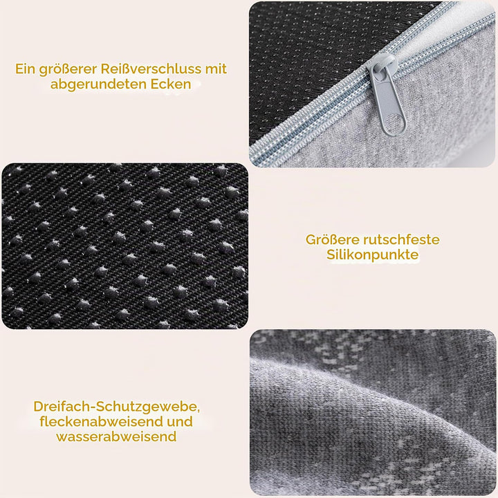 Kohentact Faltbares Baby Bettgitter Rausfallschutz 2stk aus Foam mit Auflage &amp; rutschfesten Pads - W