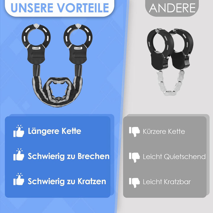 E Scooter Schloss, Schloss für E Scooter mit Silikonschutz Gegen Kratzer, Diebstahlschutz Handschell