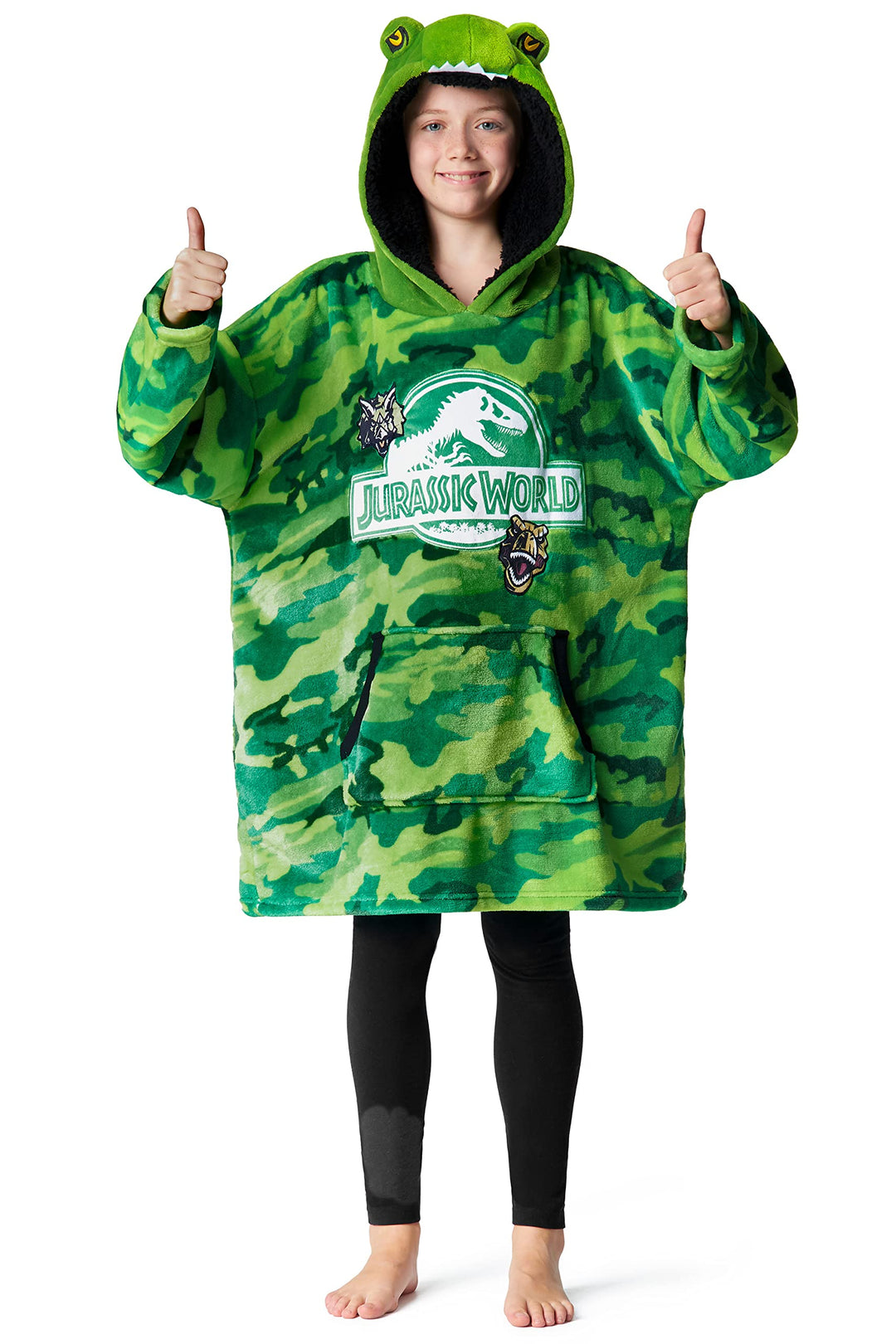 Jurassic World Übergrossen Hoodie Decke Jungen und Madchen Kapuzenpullover Kinder