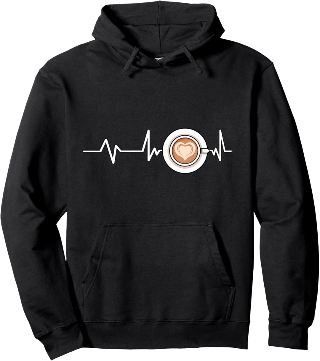 Kaffee Crema Herz Herzschlag Kaffeerösten Geschenk Kaffee Pullover Hoodie