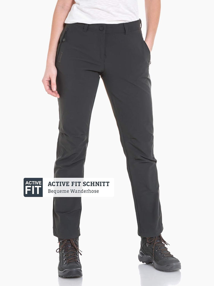 Schöffel Damen Outdoor Hose, strapazierfähige Wanderhose für Frauen, Wasserabweisende Damen Hose mit