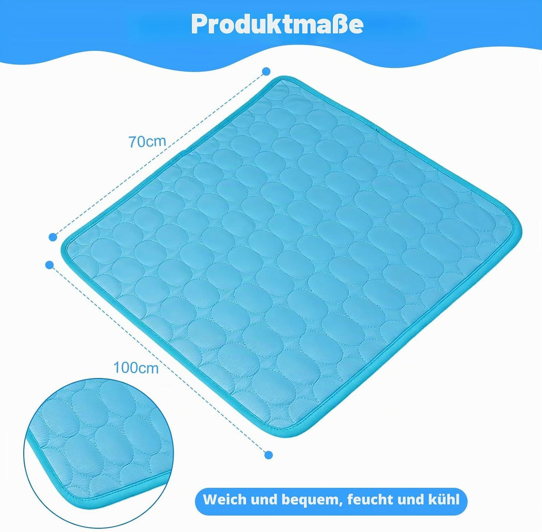 Kühlmatte für Hunde Gross, Selbstkühlend Hundematte 100 * 70cm Kühldecke für Hunde, Sommer Kühlkisse