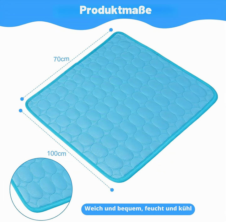 Kühlmatte für Hunde Gross, Selbstkühlend Hundematte 100 * 70cm Kühldecke für Hunde, Sommer Kühlkisse