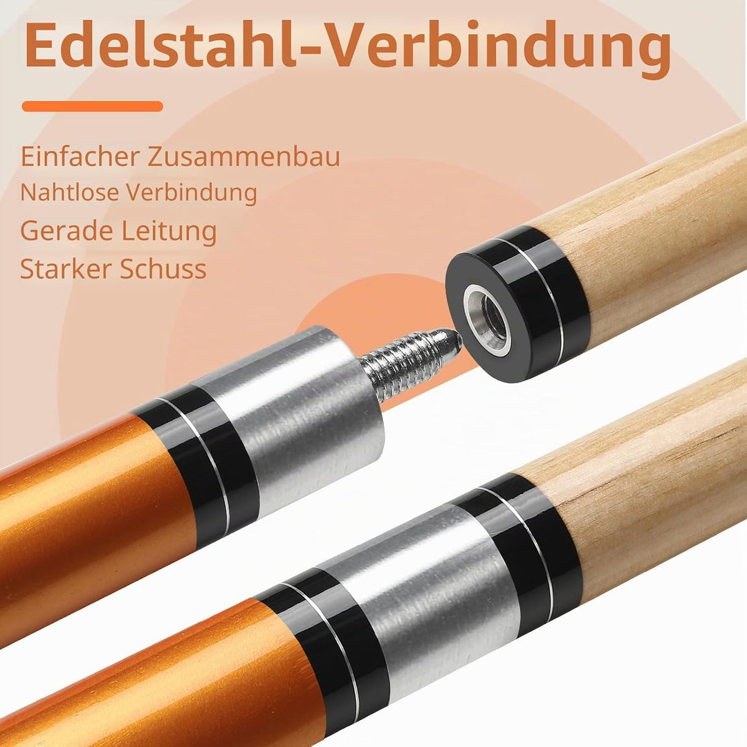 Billard Queue 18 19 20 21 oz, 58" Pool Queue Sticks 13mm Spitzen für Professionelle Billardspieler,