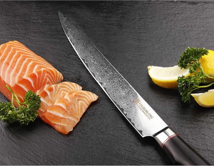 YOUSUNLONG Fleischmesser Filetiermesser Pro Sashimi-Messer 255mm - Rechtshänder - Japanischer VG10-D