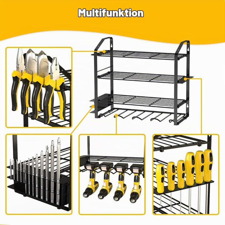 Power Tool Organizer Elektrowerkzeug Organizer Bohrhalter Wandhalterung, Hochleistungs Metall Werkze