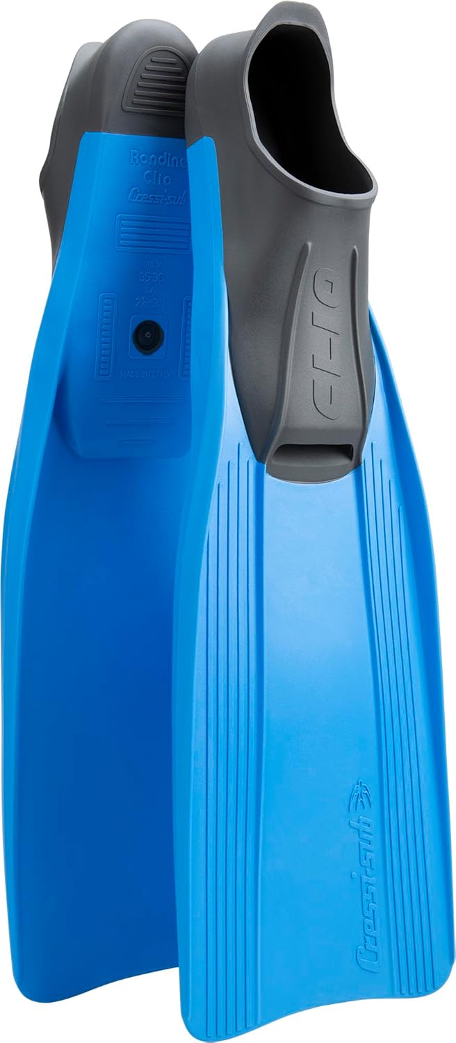 Cressi Clio zum Flossen Schwimmen, Apnoe und Schnorcheln 41/42 Blau, 41/42 Blau