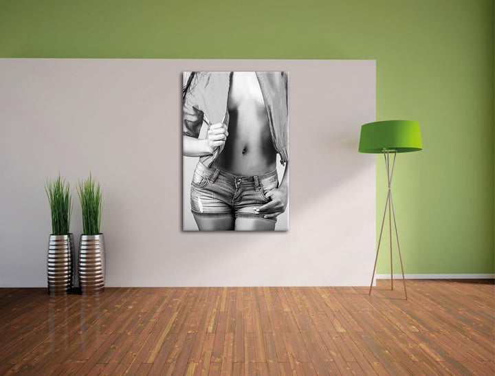 Pixxprint Sexy Woman, Format: 100x70 auf Leinwand, XXL riesige Bilder fertig gerahmt mit Keilrahmen,