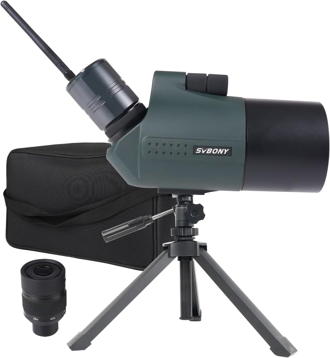 Svbony SV41Pro Mak Spektiv mit SC001 WLAN Kamera Digiscoping, 28-84X80 Mak Telescope FMC Dual Speed