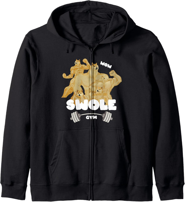 Swole Gym Swole Doge Meme Buff Doge Meme Kapuzenjacke