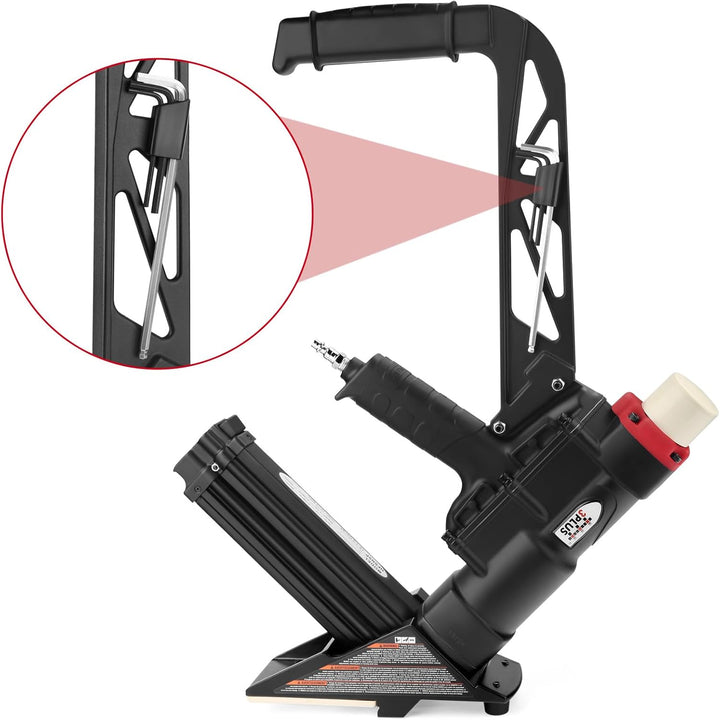3PLUS Hfsnsp 2-in-1 Pneumatischer Bodennagler/Heftgerät