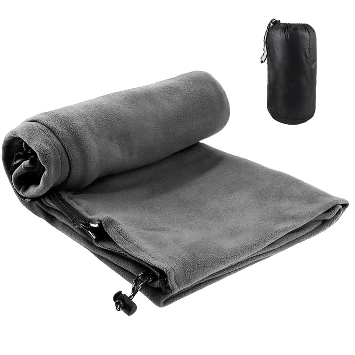 Hüttenschlafsack, Sommerschlafsack Tragbare Polar Fleece, Sleeping Bag für Camping, Wandern oder Mit