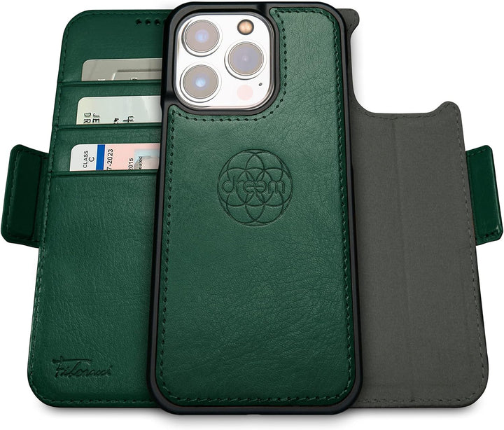 Dreem Fibonacci iPhone 14 Pro Max Brieftaschen-Etui / 2-in-1 stossfestes Etui und abnehmbares Folio
