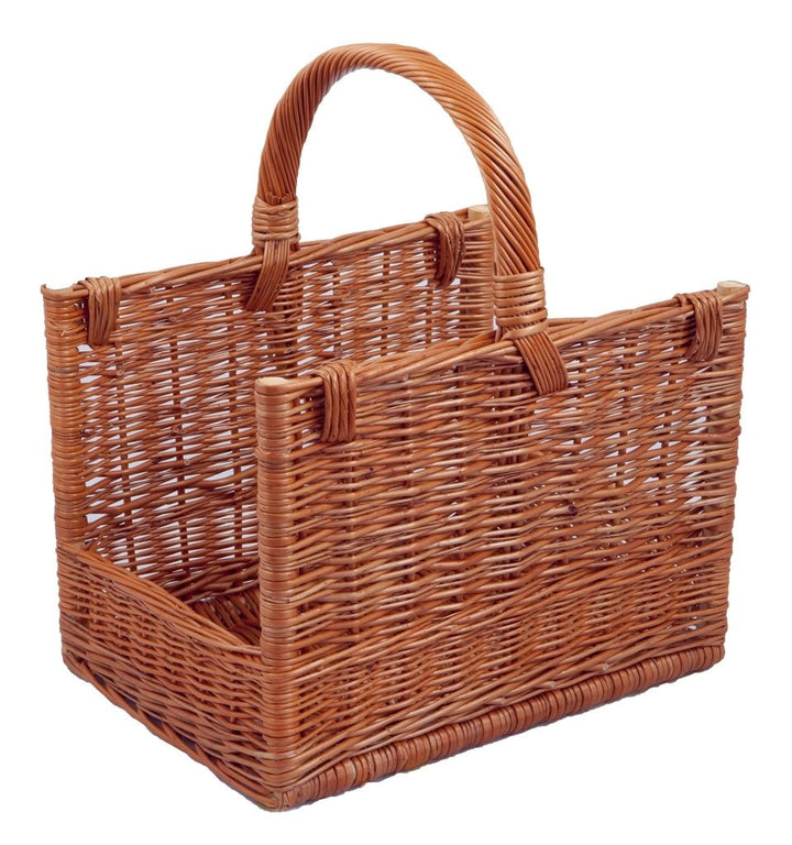 Kaminholzkorb rechteckig, braun, T 39cm x B 32cm x H 29cm, T 39cm x B 32cm x H 29cm