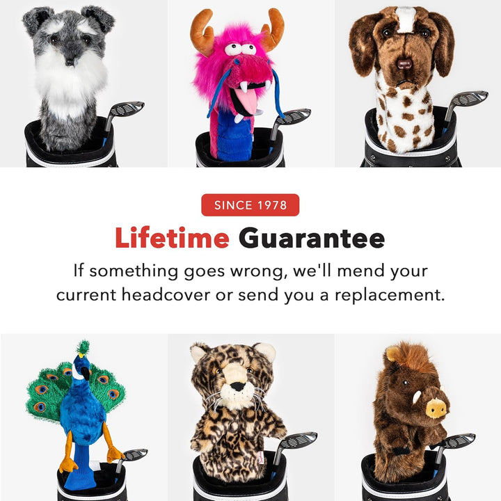 Daphnes – Abdeckungen für Golfschläger, Design Hund, Unisex – Erwachsene, SCH, Grau/Grau
