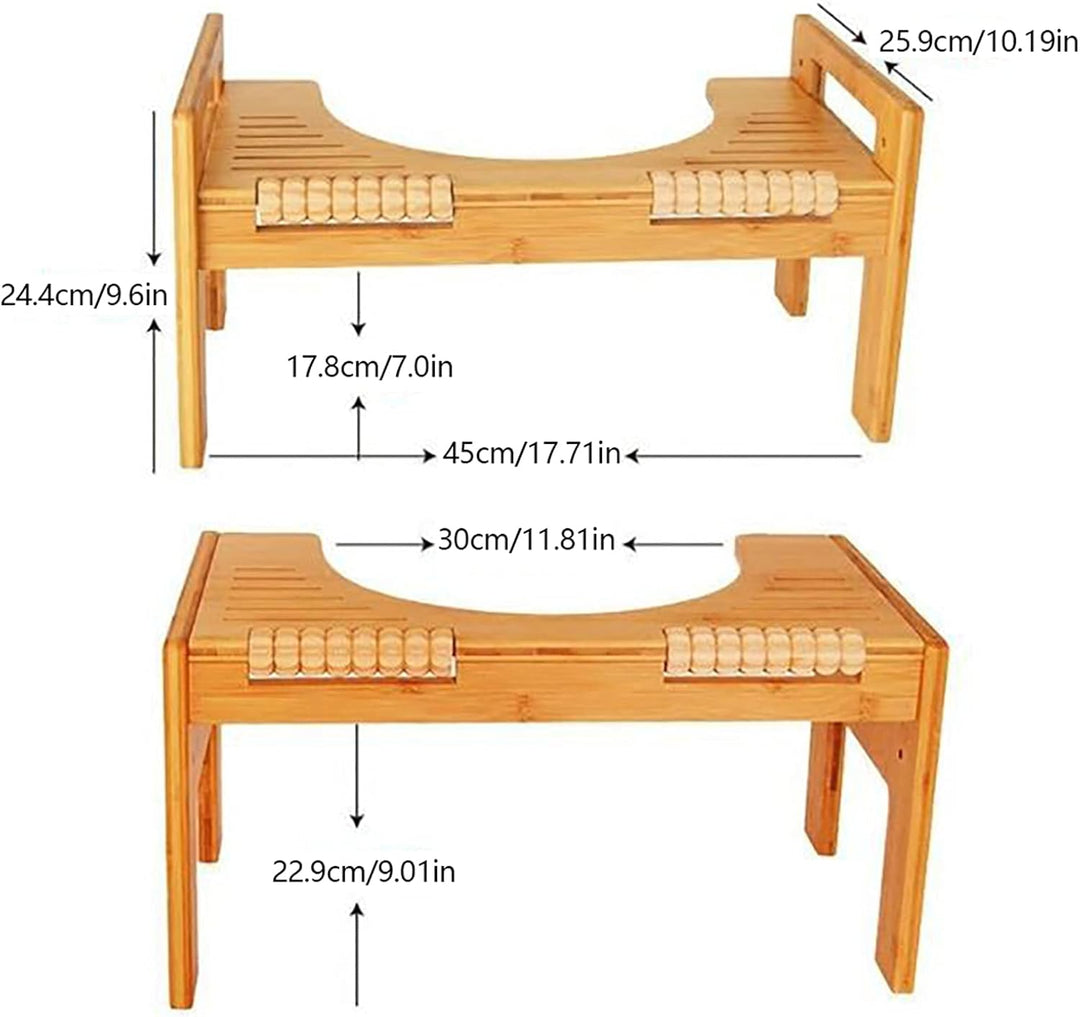 Toilettenhocker Holz Toilettenhocker Toilettenhilfe Fussstütze mit Einstellbarer Höhe Toilettenhocke