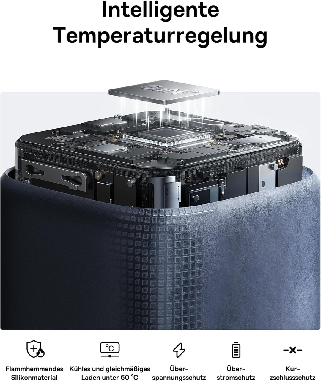 Baseus Enerfill 45W USB C Ladegerät GaN Schnellladegerät mit 1m Schnellladekabel, PPS PD Netzteil fü