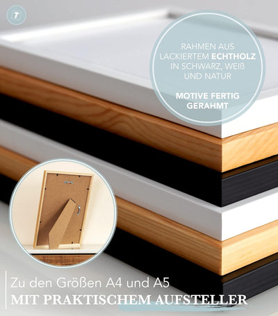 Papierschmiede® Mood Poster Set Marokko, Fertiges Bilder Set mit Rahmen (Holz, Natur), Wohnzimmer De