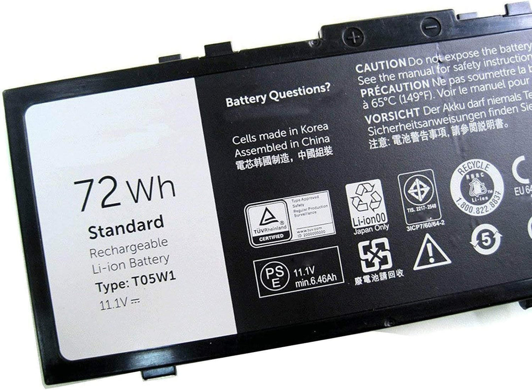 11.1V 72Wh T05W1 Laptop Battery Compatible with Dell Precision M7710 Series