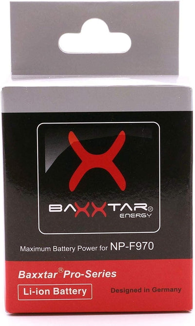 BAXXTAR PRO Akku NP-F970 echte 7800mAh (2X) - LG Cells Inside - kompatibel mit Sony NP-F980 / F970 /