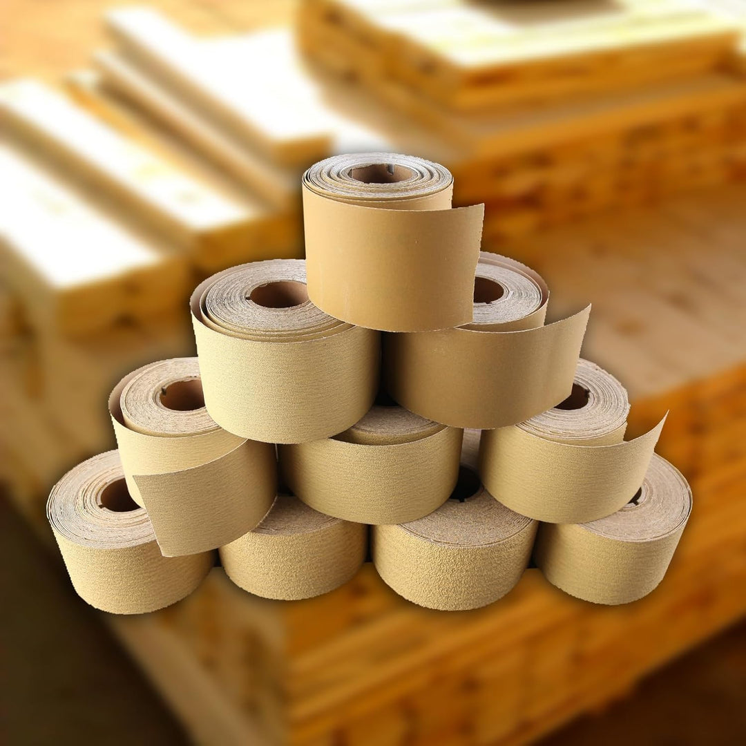 SPEEDWOX Schleifpapier mit 220er-Körnung, selbstklebend, PSA-Schleifpapier, 7,5 cm breit, 9,1 m lang