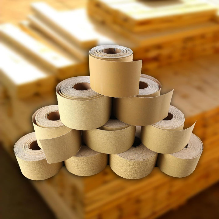 SPEEDWOX Schleifpapier mit 220er-Körnung, selbstklebend, PSA-Schleifpapier, 7,5 cm breit, 9,1 m lang