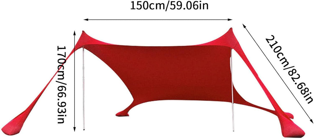 Beach Strandzelt, Strand Sonnenschirm UV Schutz, Sonnendach Sonnensegel für Strand Campingausflüge,