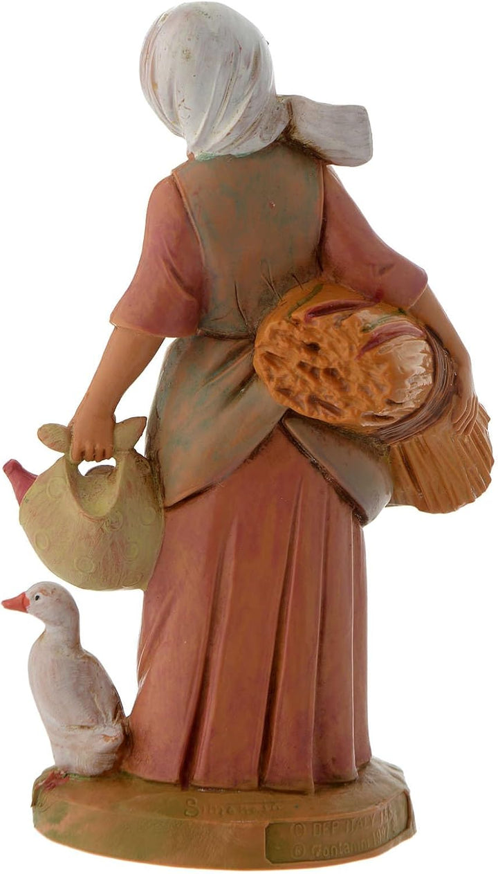 Holyart handcolorierte Krippenfigur Hirtenmädchen 12 cm Fontanini
