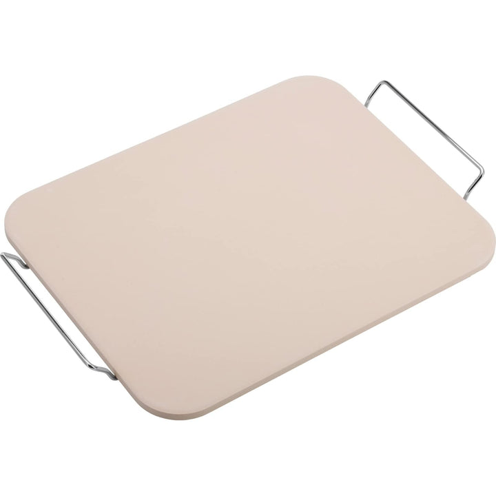 Westmark Pizzastein, Eckig, 38 x 30 cm, Mit Untersatz, Keramik, Beige/Silber, 32422260 Einzeln Eckig